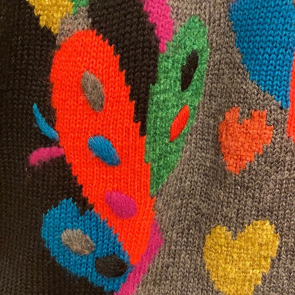 Vintage Mariachi Mouse Pom Pom Fair Isle Sweater Size Medium Ugly Sweater - Picture 6 of 10